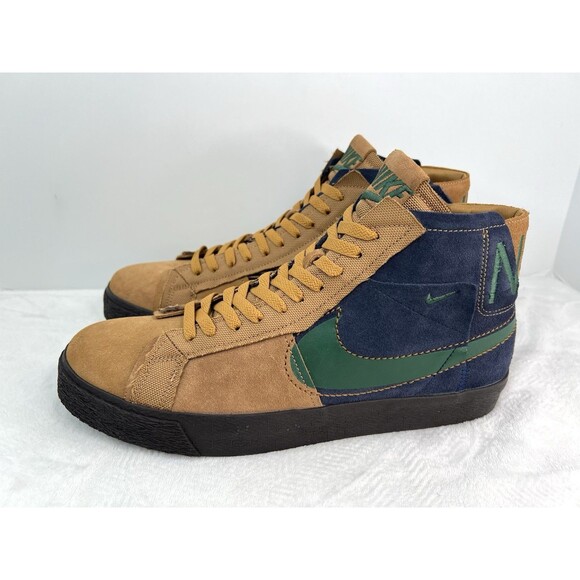 Nike SB Zoom Blazer Mid Premium Patchwork Sneaker Brown Obsidian Mens 10 New main image 5